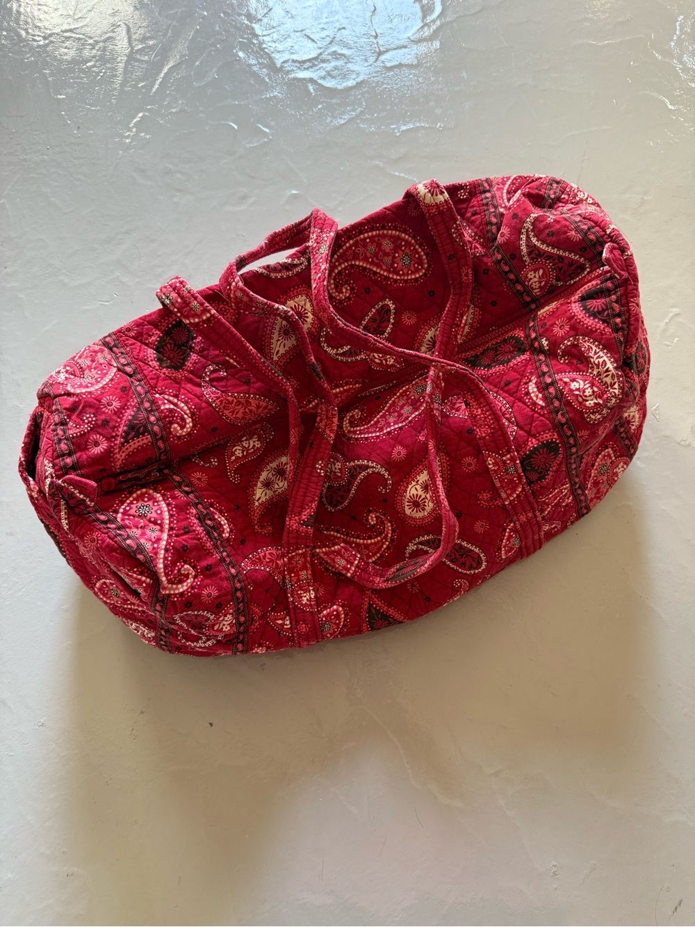 Vera Bradley Large Duffle Bag in Mesa Red